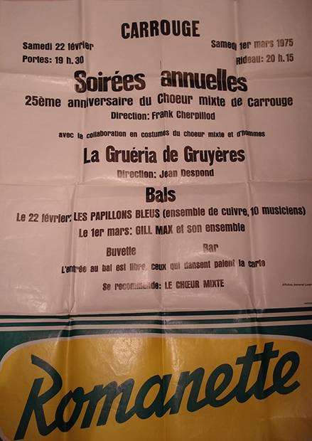 25ème anniversaire du choeur mixte de Carrouge